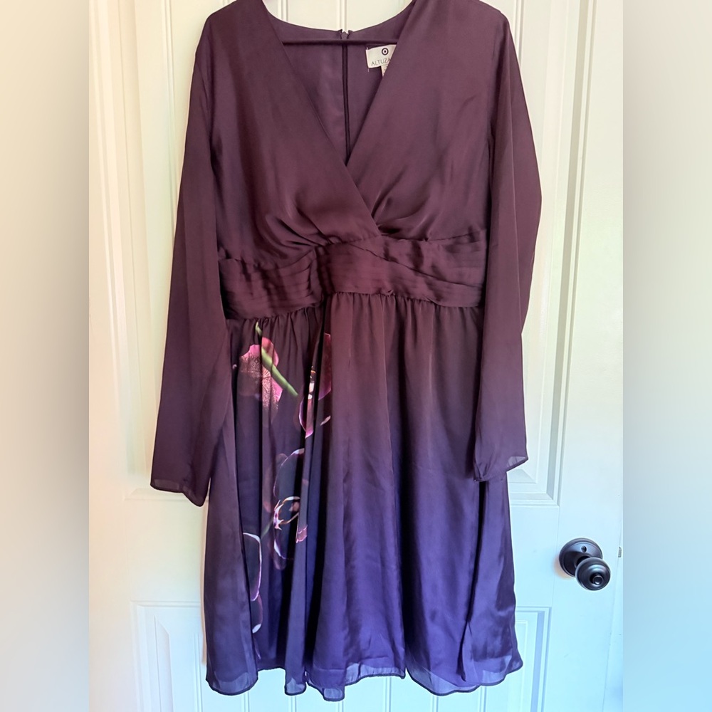 Elegant Altuzurra + Target Purple Long Sleeve Dress